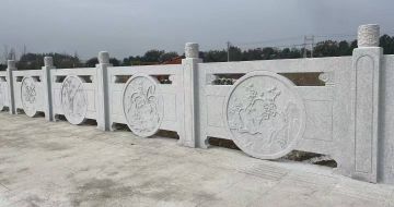 邢台芝麻白河道栏杆 石材栏杆