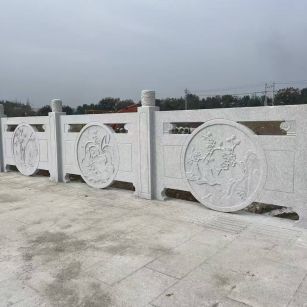 邢台芝麻白河道栏杆 石材栏杆