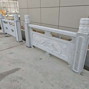 邢台芝麻白河道栏杆 石材栏杆