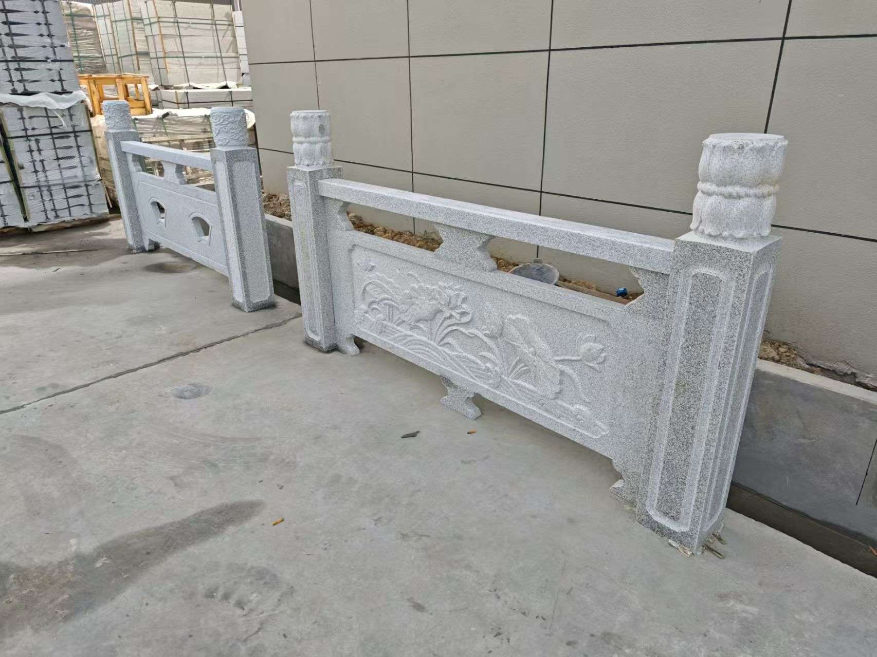 邢台芝麻白河道栏杆 石材栏杆