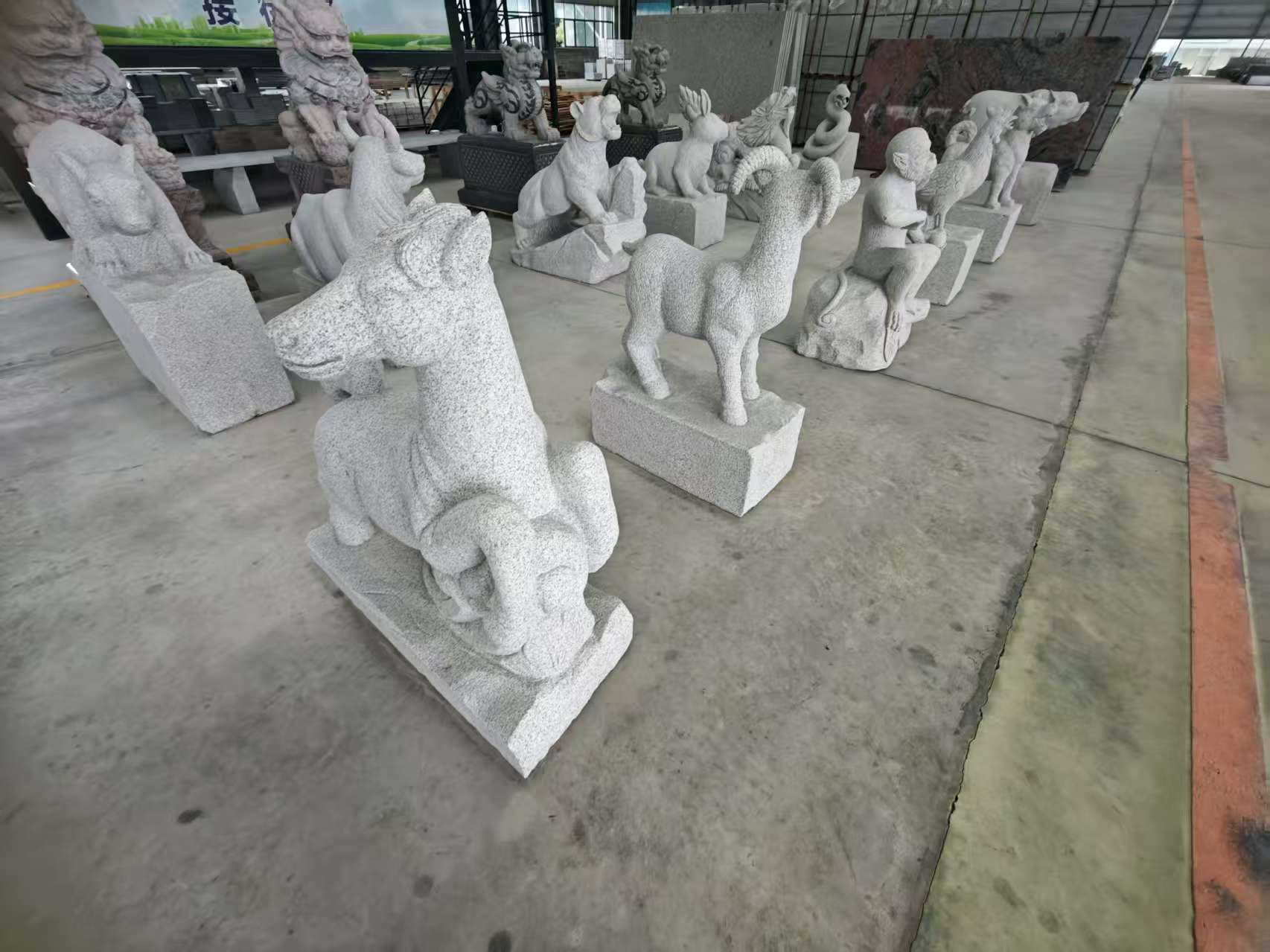 邢台芝麻白雕刻 十二生肖 异形雕刻