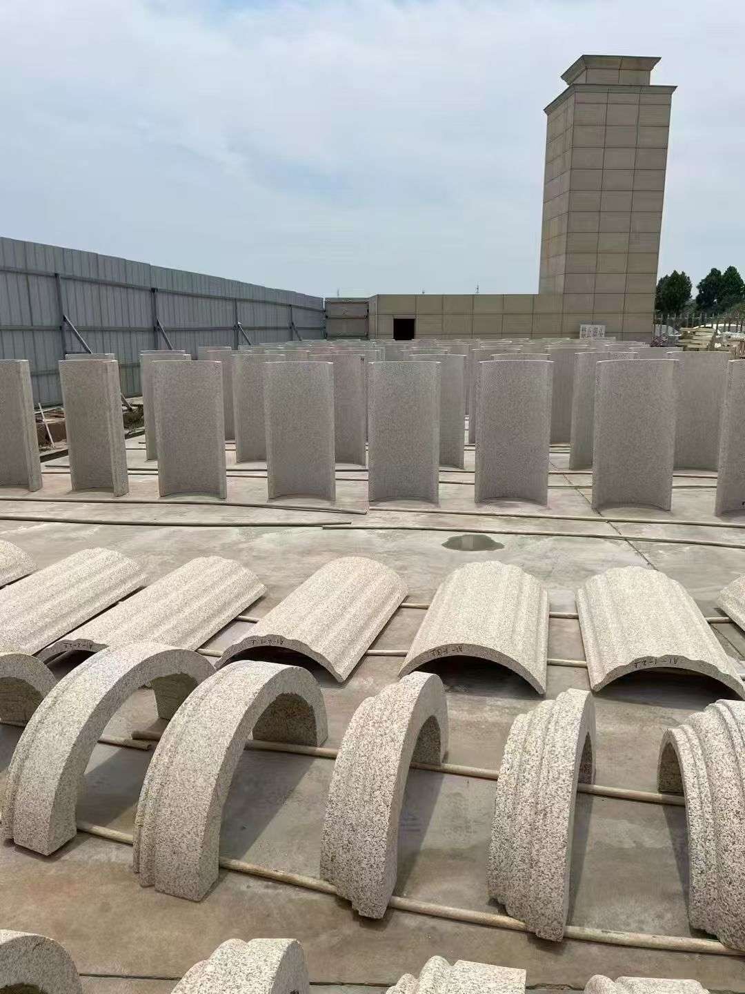 邢台黄金麻别墅柱皮 异形 线条定制